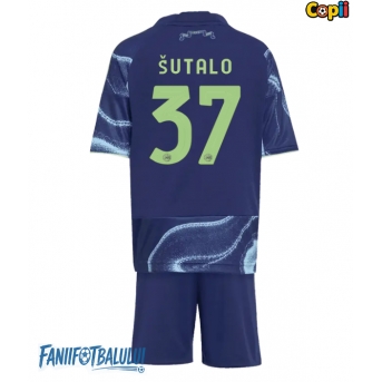 Ajax Josip Sutalo #37 Echipament de Fotbal Replică 2025-26 Copii Deplasare (+ Șorturi)